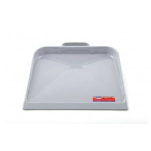 Stofblik Hollands model metaal met beugelgreep 22,5x25,5 cm grijs